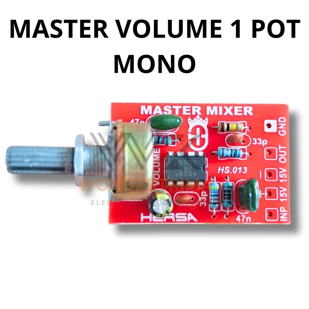 KIT MASTER VOLUME MONO 1 POTOTENSIO – Preamp JRC4558