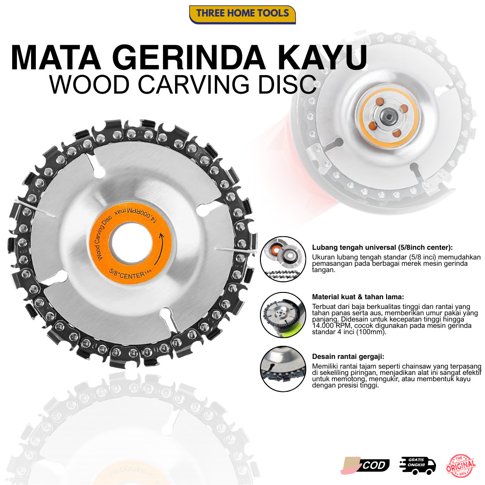 Mata gerinda Kayu Potong Carving 4inch