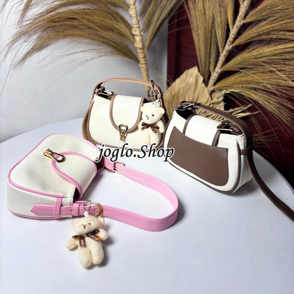 Tas Shoulder Wanita Tas Bahu Wanita Luna Free Gantungan Boneka