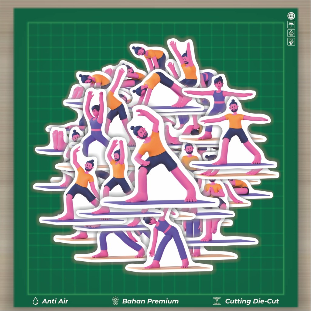 

HOT 50 PCS STIKER Stiker Yoga Pose Stiker Fashion Cars Decal Dingin Kartu Album Custom Vinyl Anti Air- Sticker Aesthetic Buku Journal Koper Casing HP Tablet Laptop Helm Motor Botol Minum