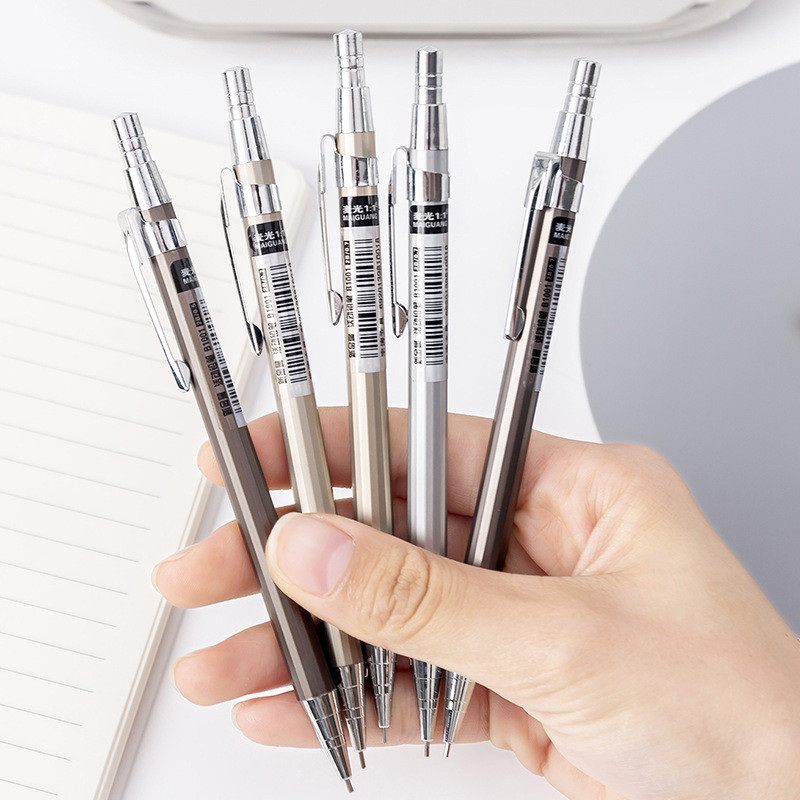 

2 pcs/lot 0.5mm chenguang Korean Fashion Metal Mechanical Pencil School Office Supply Lead Pencils Gift Stationery