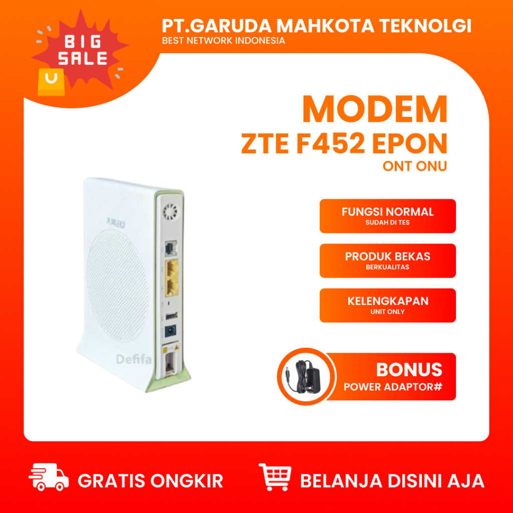 Modem ZTE F452 Epon Ont Onu Second