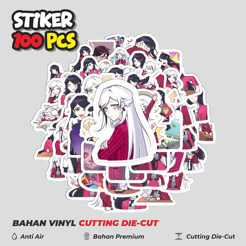 

Terbaru! 50 pcs Stiker Kartun Twins Vee & Kate Dekorasi Lucu Kreatif untuk Notebook, Skateboard, HP