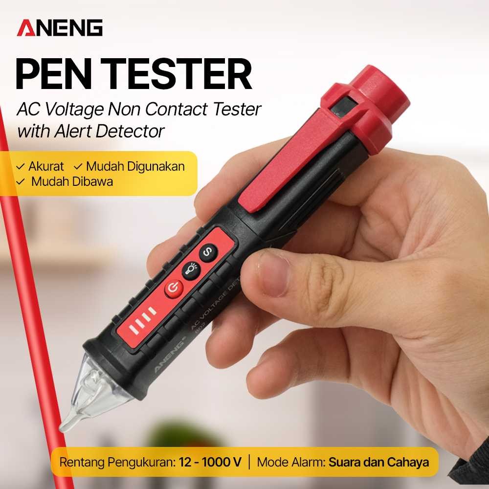 Tespen Tester Non Contact AC Voltage Alert Detector 12-1000V - VD802
