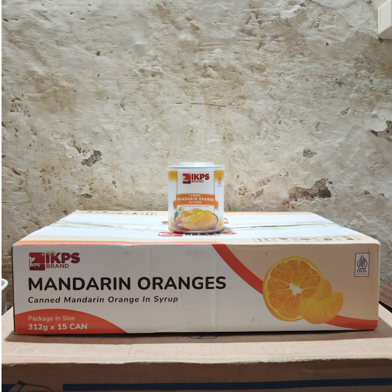 

IKPS Mandarin Orange in Syrup - Jeruk Mandarin IKPS Brand 312gr 1 Dus isi 15 Kaleng