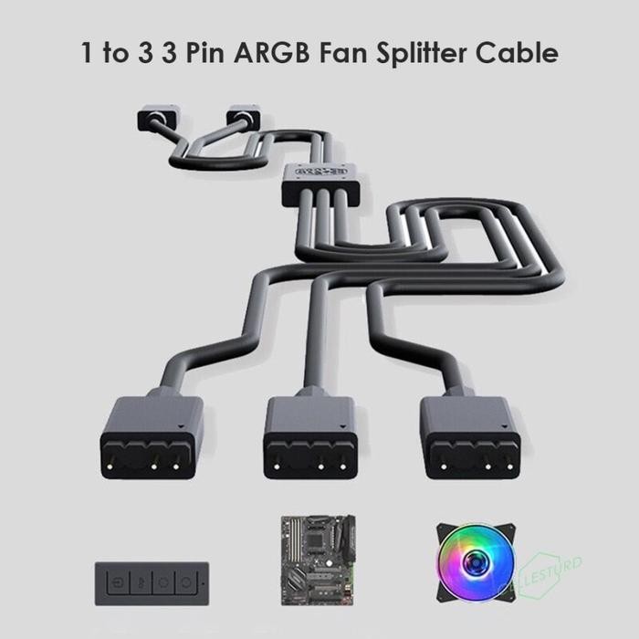 COOLER MASTER ADDRESSABLE RGB 1-to-3 ARGB SPLITTER CABLE
