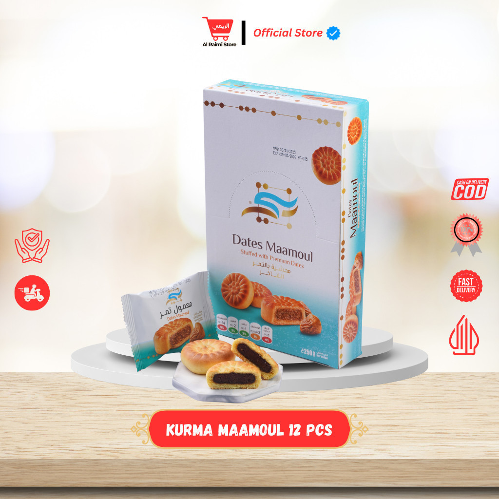 

Maamoul Kurma Arab 250gr 1 Pack | Original Arab Saudi | Dates Maamoul | Stuffed With Premium Dates