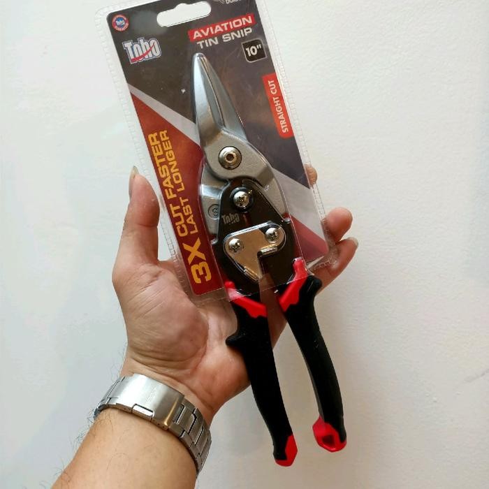 

toho gunting baja ringan lurus 10" straight cut / gunting holo Toho merah DTP