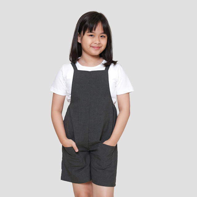 Little M Overall Short 2 Pcs Midi Dress Anak Perempuan 122768435