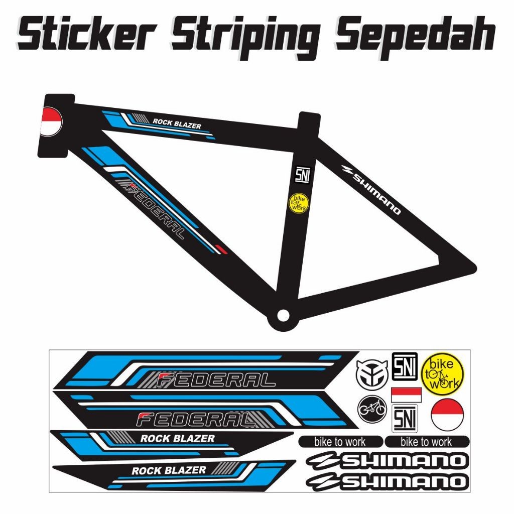 STRIPING POLET SEPEDAH FEDERAL STIKER NEW STIKER SEPEDAH
