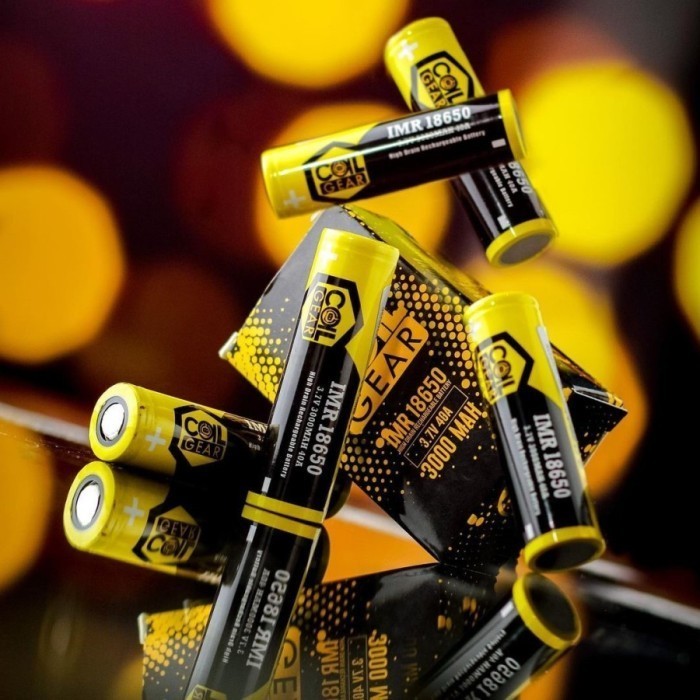 BATERAI 18650 ORIGINAL COIL GEAR KUNING 3000mAh