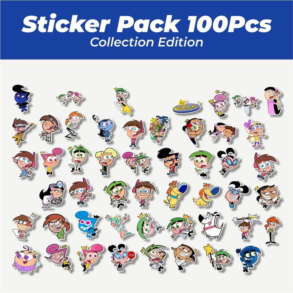 

Hot Stiker Kartun The Fairly Oddparents Lucu Anti Air Stikers Berperekat Waterproof Sticker Decal Buat Motor Helm Buku Journal Koper Casing HP Laptop Botol Minum