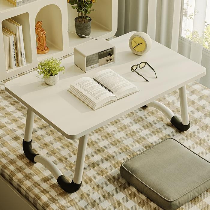 Meja Belajar Lipat Lesehan 100x40 80x40 60x40 Putih Meja Laptop Serbaguna Besar untuk - Meja 80x40