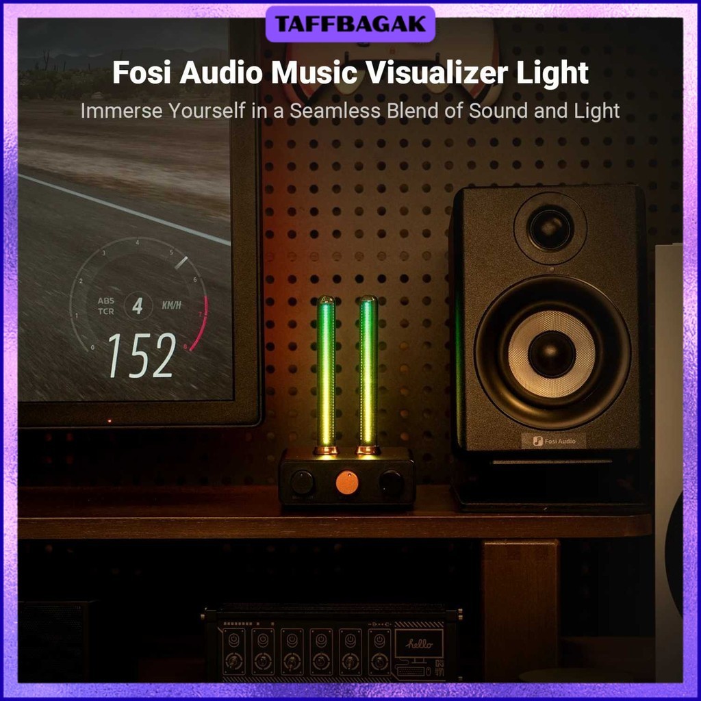 Fosi Audio LED Bar Music Rhythm Visualizer Ambient Light Desktop RGB - AH-01A