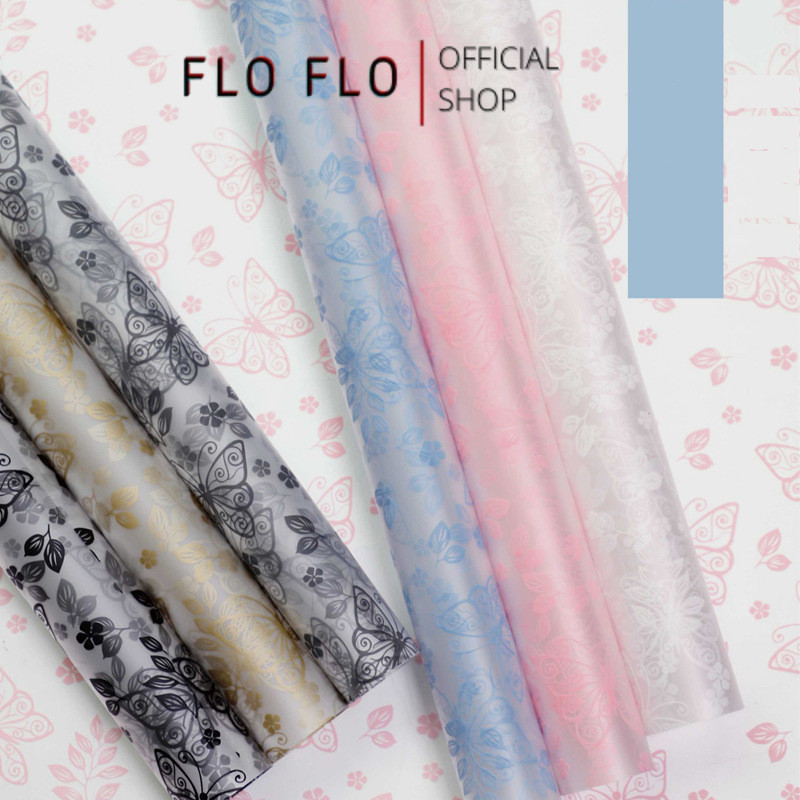 

FLO FLO - FL38 GARDENFLY Kertas Bunga Paper Buket Motif Summer Plaid Kotak Kado Florist Cellophane
