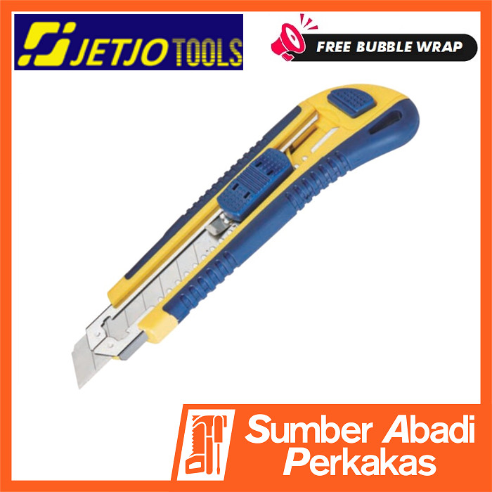 

JETJO Pisau Cutter 18mm 3 Blades Auto Load 101003 Utility Knife