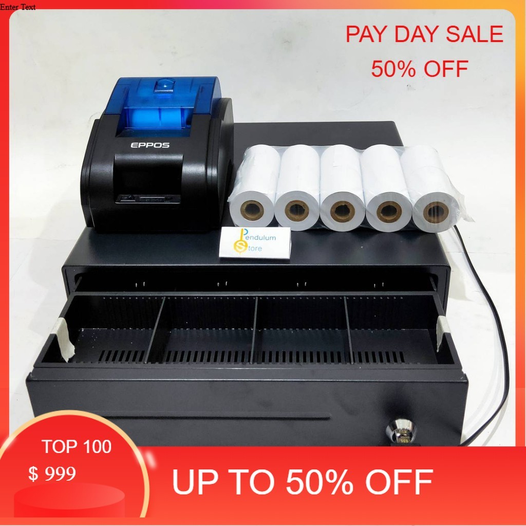 

Paket Kasir 12 : Cash Drawer + Printer EPPOS + Roll Kertas Thermal 58x40mm
