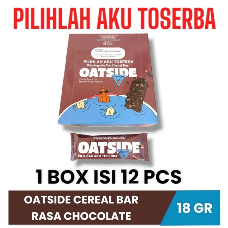 

Oatside Oat CEREAL BAR CHOCOLATE - ( HARGA 1 BOX )