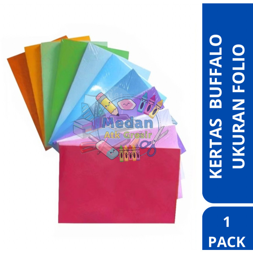 

[10 LEMBAR] Kertas Karton Buffalo / Kertas Sampul Jilid Jeruk Ukuran Folio Isi 100 Lembar Glover