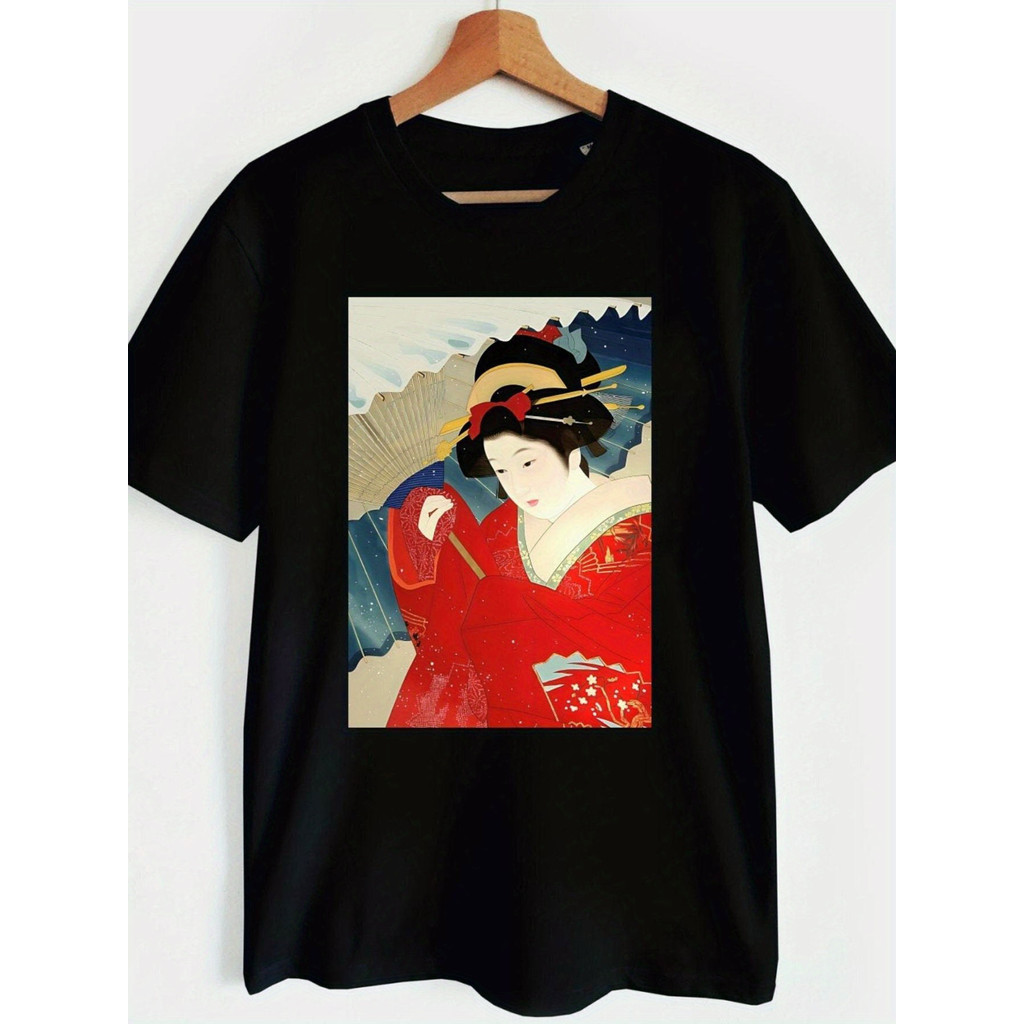Kaos Pria Distro Jepang | Baju T-Shirt Pria Motif Geisha Keren