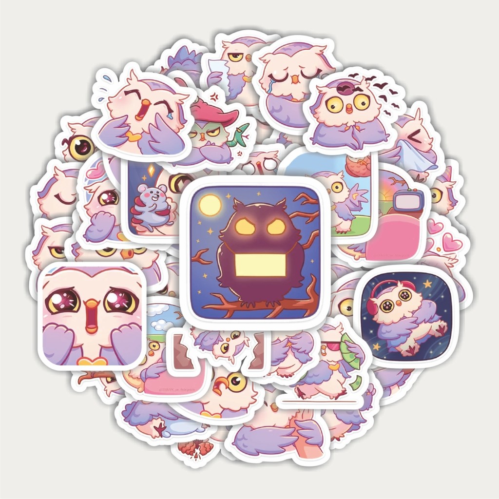

Sticker Pack Stiker Funny Character Sofoshka The Owl | Sticker TUMBLR | Stiker LAPTOP KOPER HELM