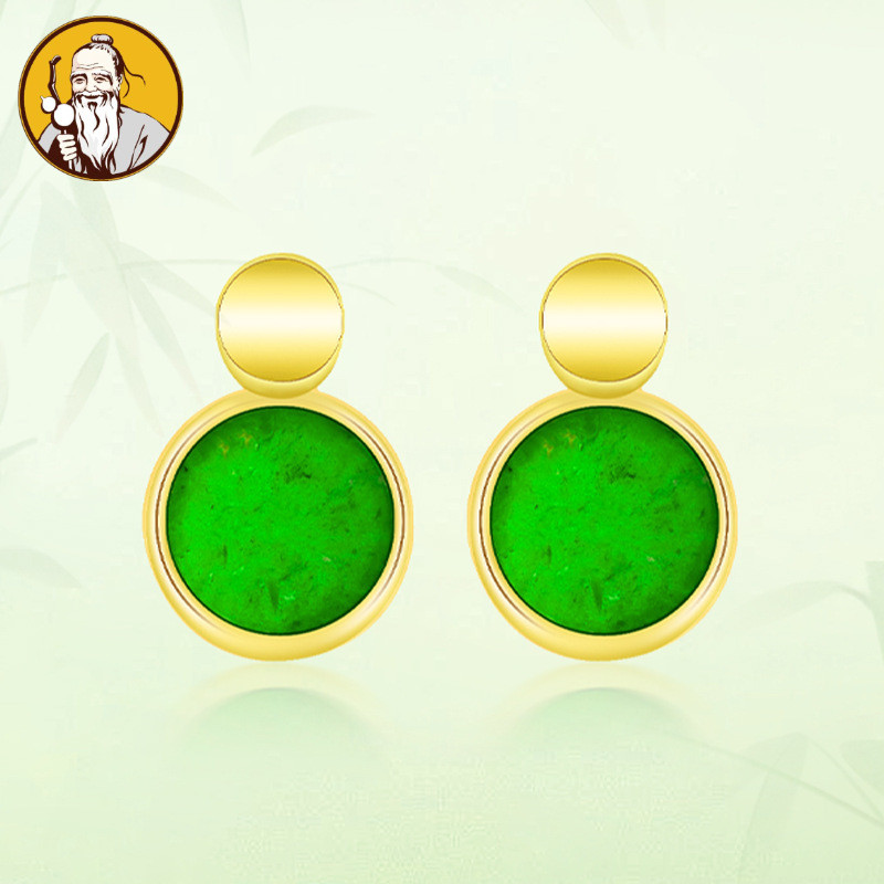 Dengan Sertifikat：Myanmar Alami Batu giok, anting biru bunga, anting bertatahkan es S925 perak.