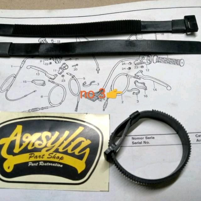 klem klip kabel ties pengikat kabel stang frame rangka kabel body 32161-404-000 band wire honda win 
