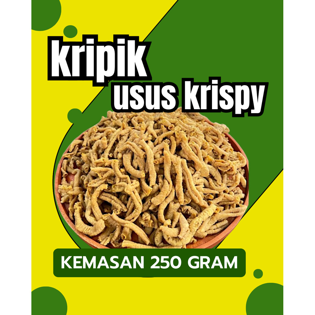 

Keripik Usus Ayam Crispy 250gr