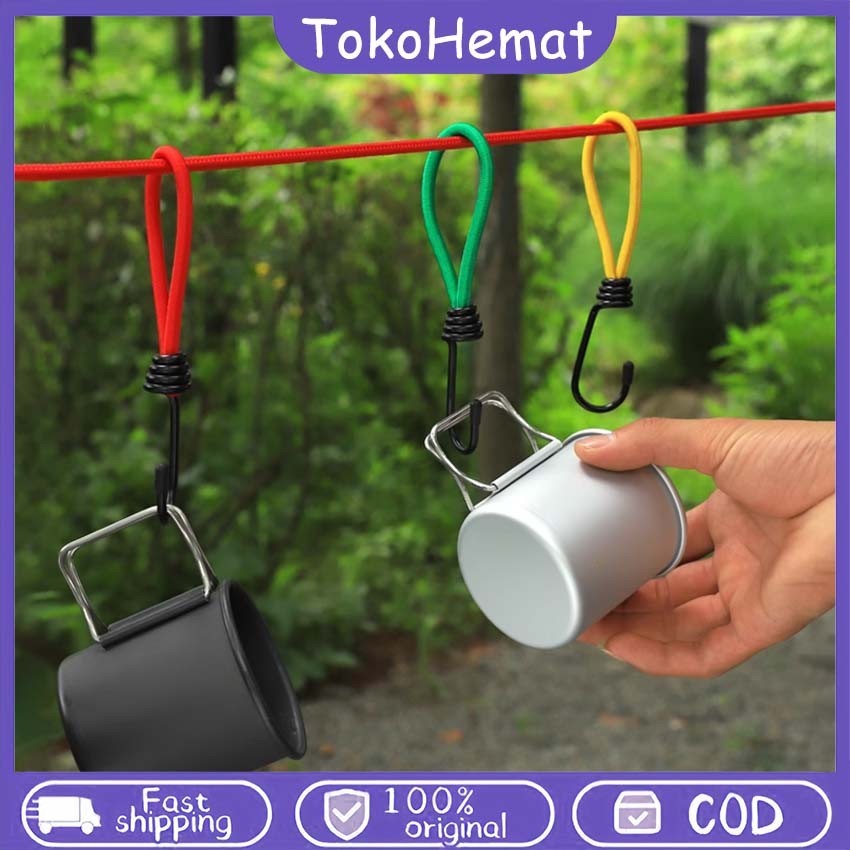 5PCS Tali Tenda Elastis Camping Outdoor Tali Tenda Flysheet 15cm Tali Camping Serbaguna