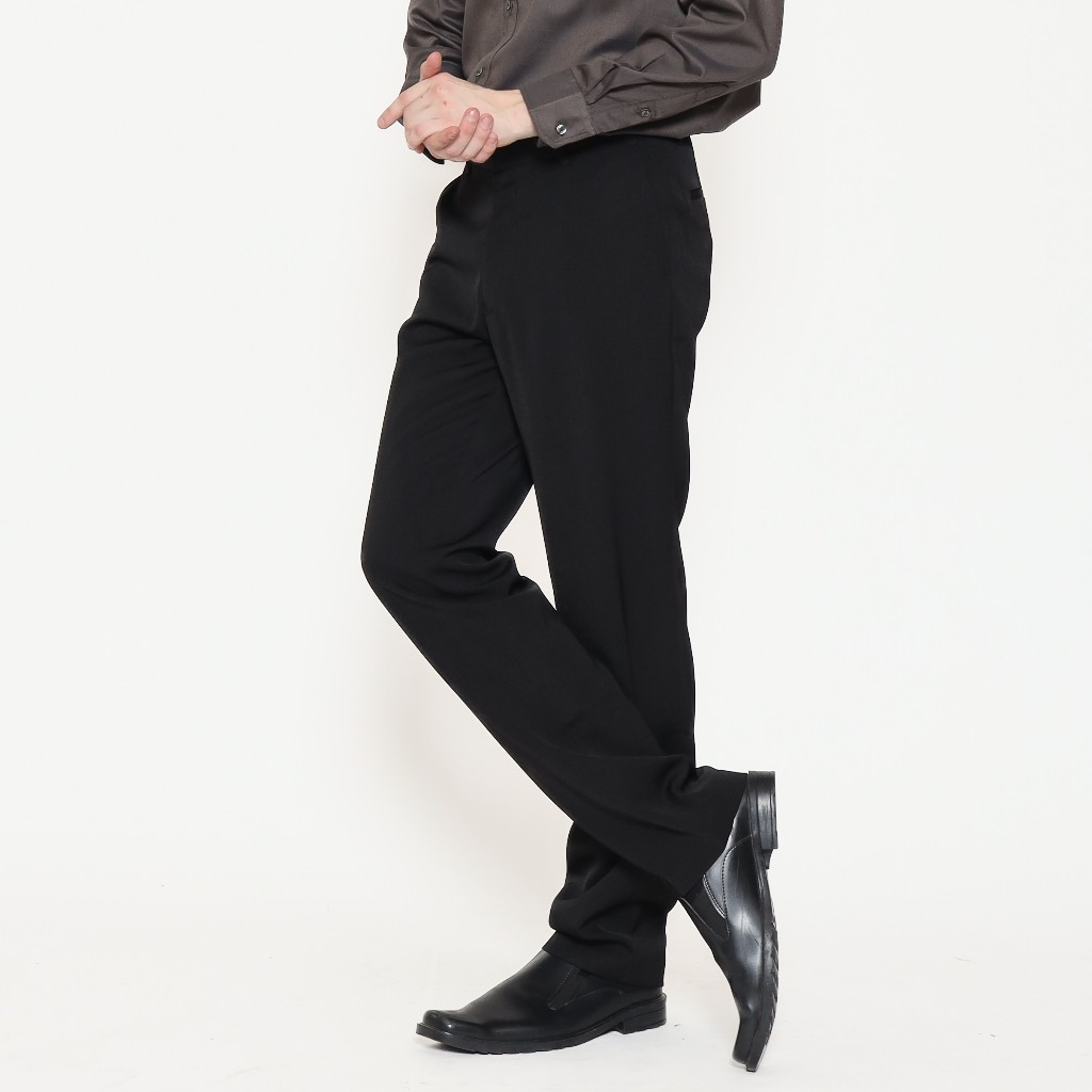 Schoeller Celana Panjang Pria Regular Fit Warna Hitam – Celana Formal Nyaman & Rapi | Tulsa