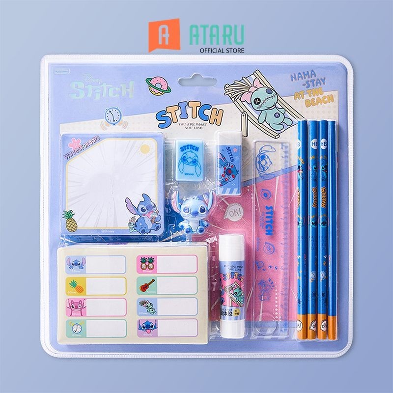 

PROMO!Ataru Set Perlengkapan Alat Tulis Stitch Disney - Biru Mini Supply Kit Stationery Stationery Set Peralatan Tulis Kerja Dan Sekolah Alat Tulis KantorREADY