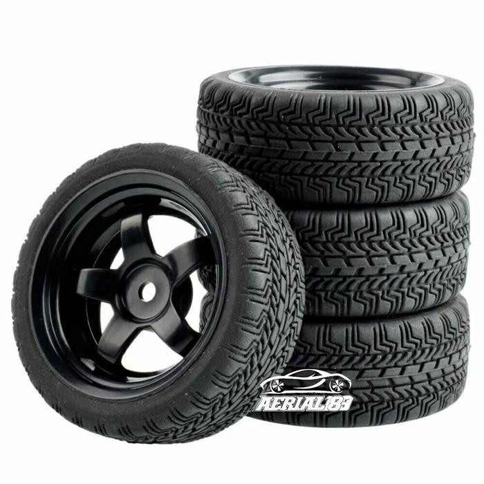 1pcs velg + ban rally touring RC 1/10 1/18 hbx wltoys tamiya hsp b09 by Urbanite store