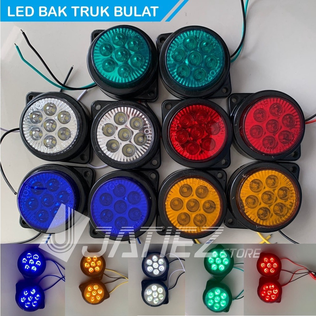 Lampu LED Bak Truk Bulat DNY 90 24V – Lampu Sein Rem Variasi Truk Bus Pick Up