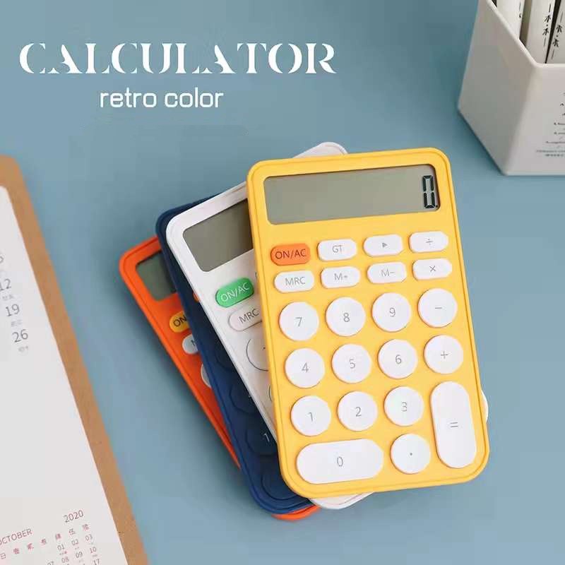 

TERLARIS Kalkulator 12 Digits Candy colors Calculator Kalkulator Mini Portable Untuk Sekolah / Kantor