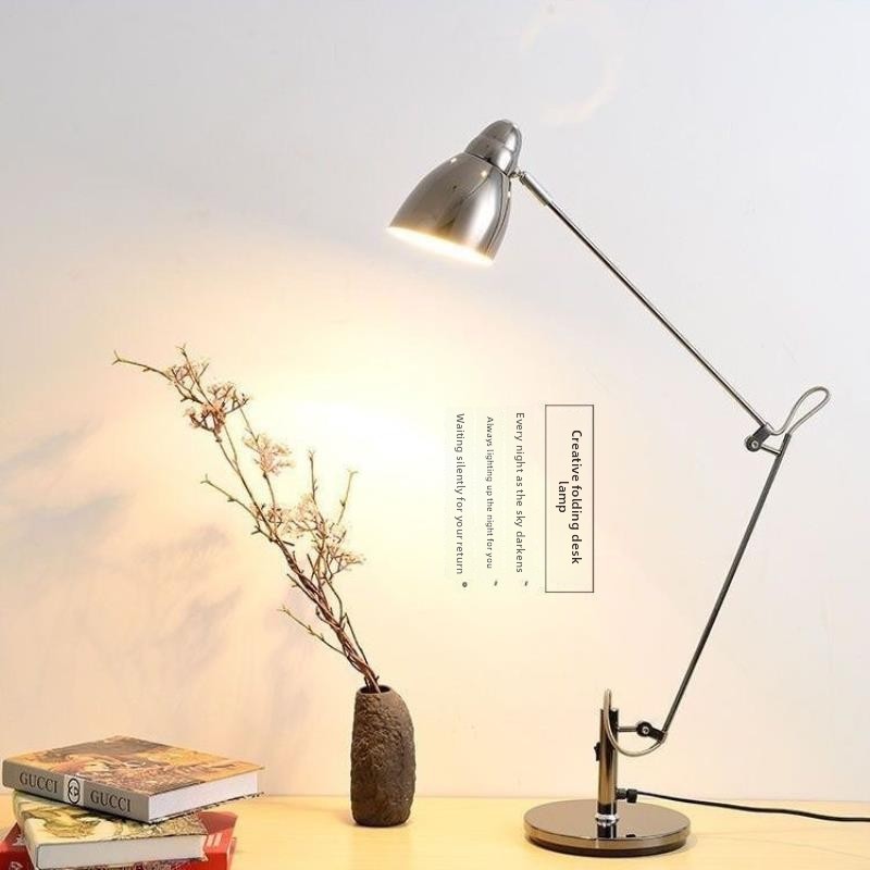 Scandinavian Minimalist Long-arm Table Lamp, Bedside Desk Lamp, Study And Work Bedside Lamp, Office 