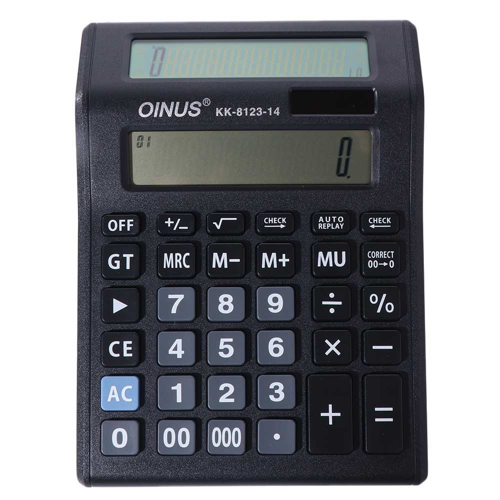 

Multifunctional Solar Dual-Screen Calculator Efficient Calculation Stationery 14 Digits Calculator Large Screen Display