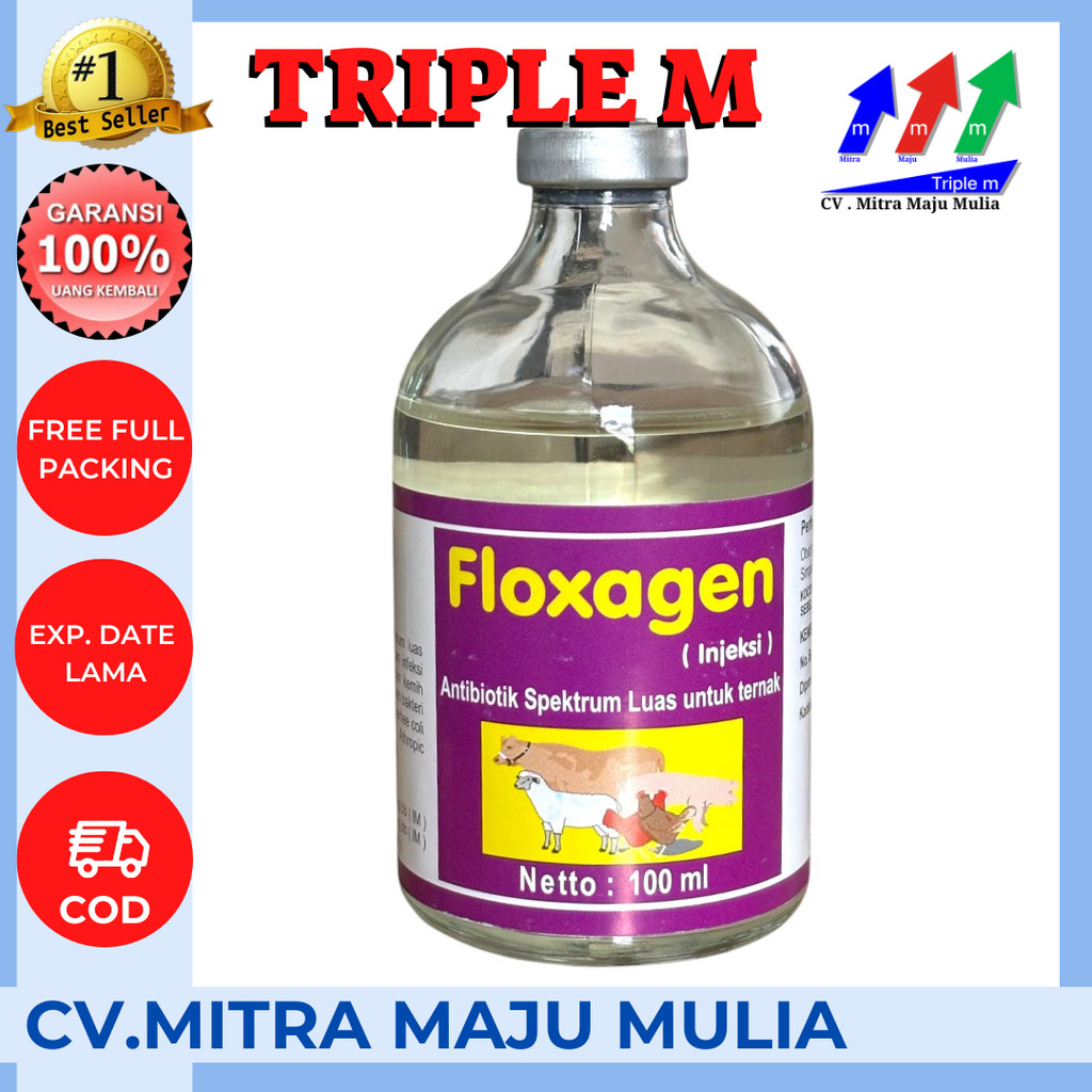 Floxagen 100ml - Antibiotik Pernafasan Untuk Ternak