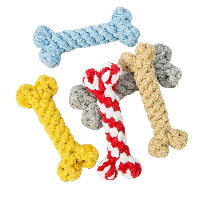 Dog Toys Braided Cotton Rope Cotton Rope Material Harmless Dogs Tooth Cleaning Toys Pet Dog Rope Toy