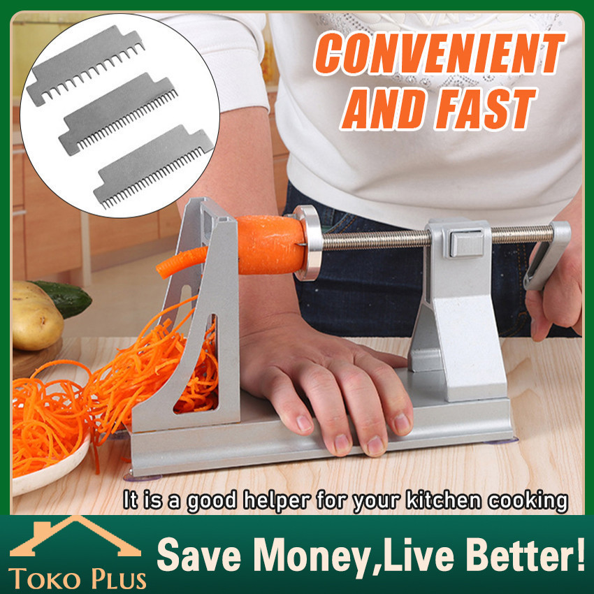 Vegetable Slicer Machine Multifungsi / Mesin Alat Pemotong Parutan Kentang Panjang Sayur Mie Spiral 