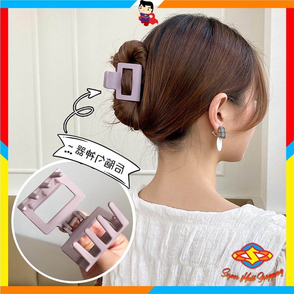 INSTANT COD MEDAN TERMURAH Jepitan Rambut Model Kotak 5Cm Jedai Wanita Bahan Plastik Korean Hair Cla
