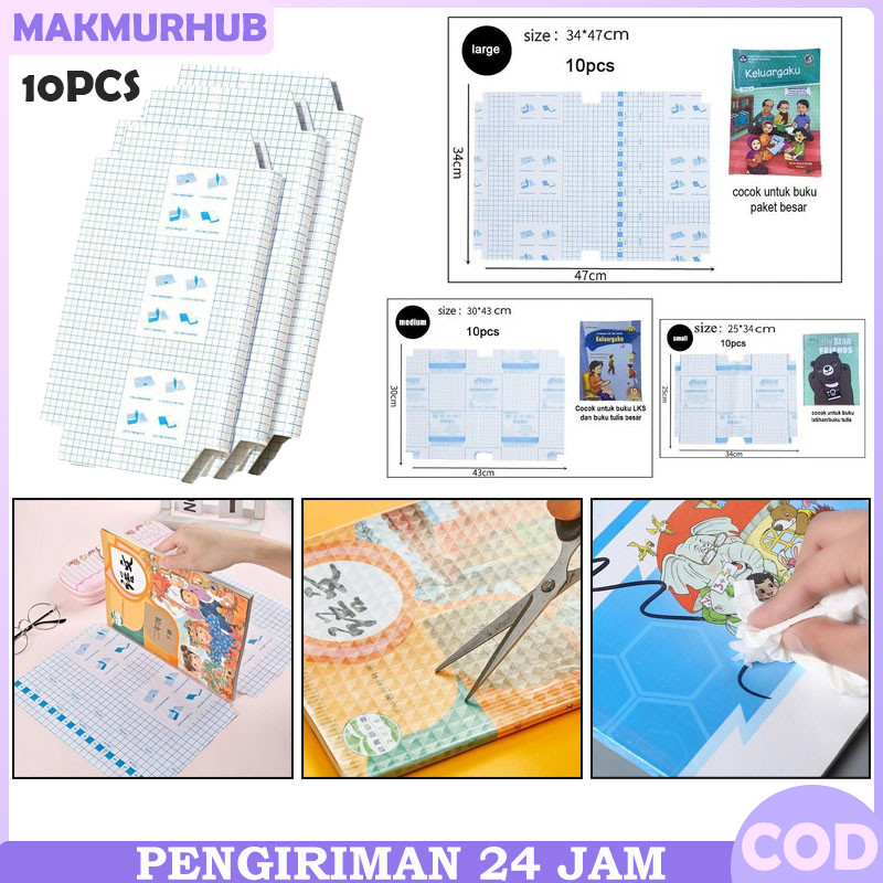 

Stiker Sampul Buku Plastik Diamond Isi 10 Lembar Self-Adhesive Book Cover Tidak Perlu Lem Waterproof