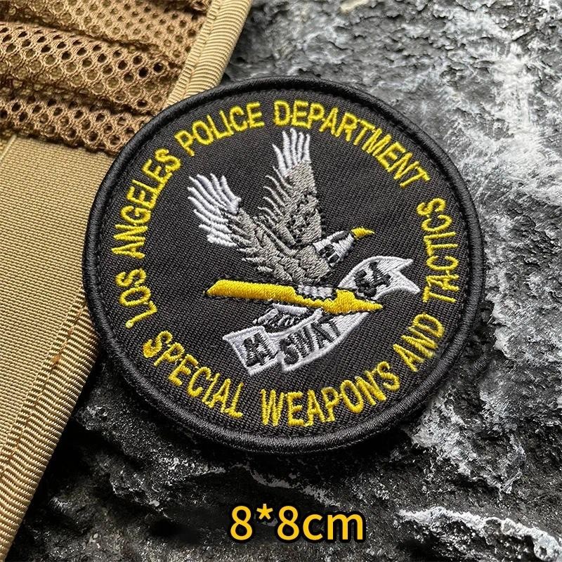 Hostage Rescue Team Badge FBI SWAT Embroidery Patches Tactical Vest Patch Hook&Loop Eagle Armband On