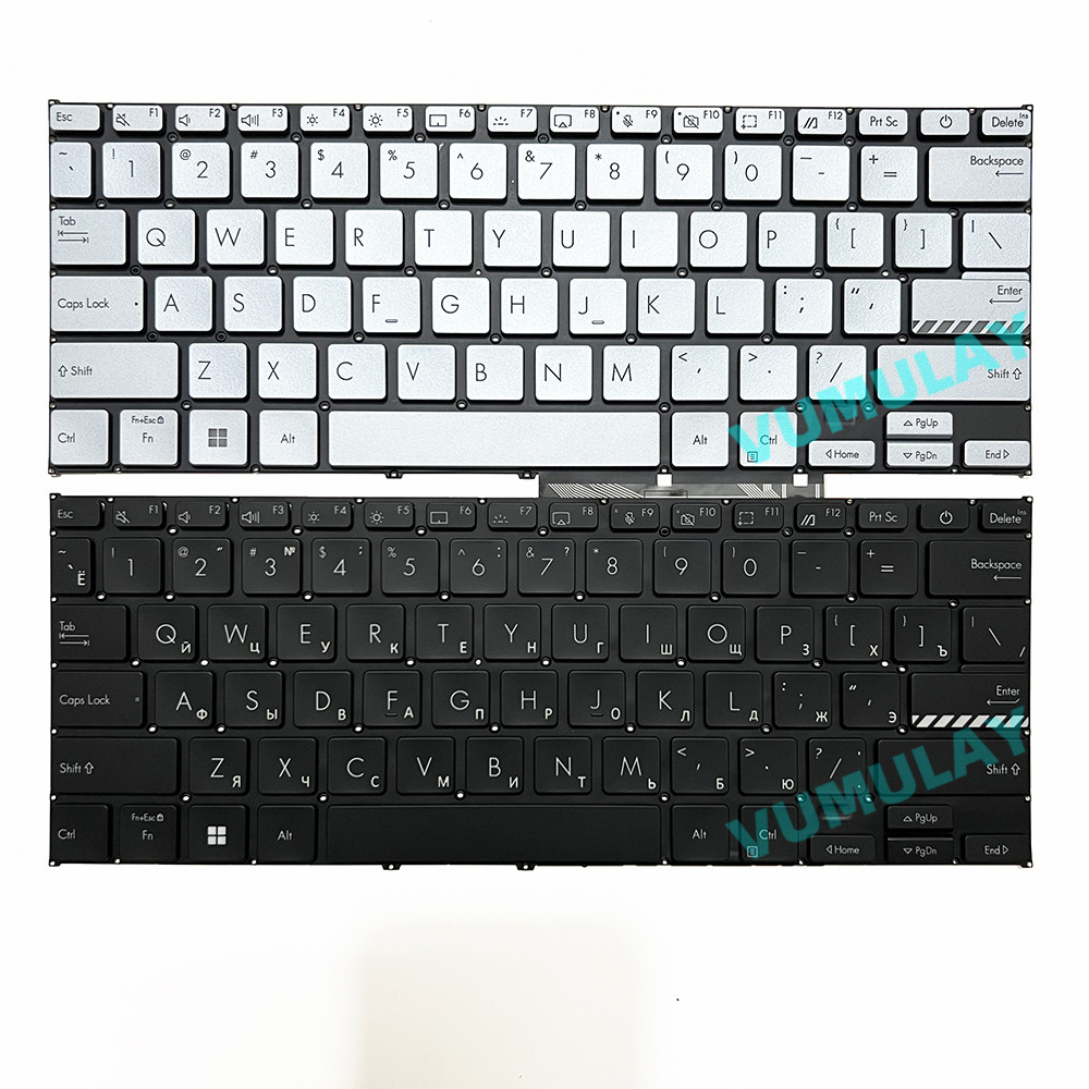 US/Russian Keyboard for Asus Vivobook Go 14 E1404 E1404G E1404GA E1404F E1404FA L1404FA L1404 L1404F