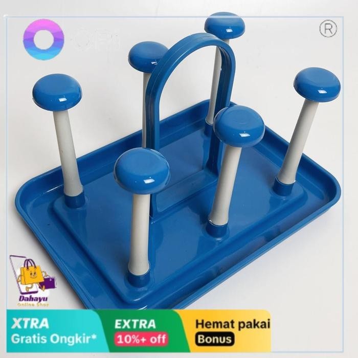 Rekomendasi Rak Gelas/ Rak Plastik/ Rak Gelas Plastik/ Rak Gantung Plastik - Biru Rak Terlaris