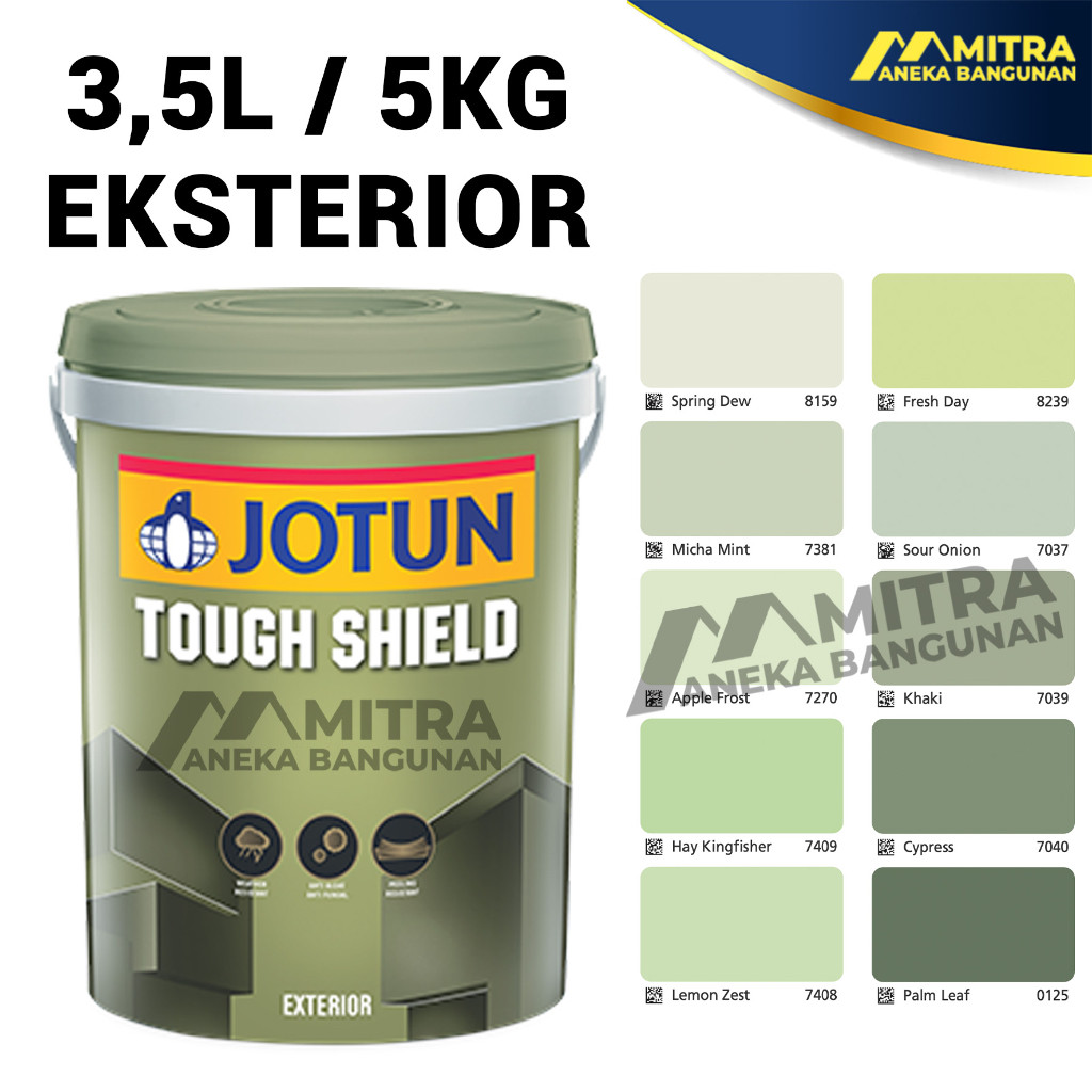 CAT TEMBOK EKSTERIOR JOTUN TOUGH SHIELD 3,5 LITER / SAGE GREEN / JOTUN EXTERIOR
