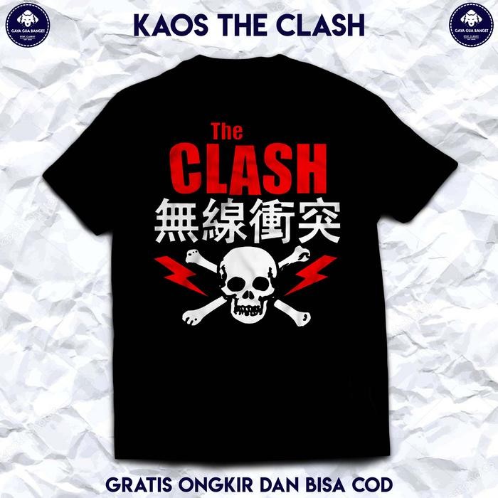 (COD) T Shirt Band The Clash. Kaos Musik Band Rock The Clash Original. - THE CLASH, S
