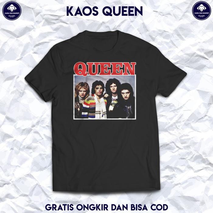 (COD) Kaos Pria Band Queen. Kaos Musik Band Rock Queen Original. - S