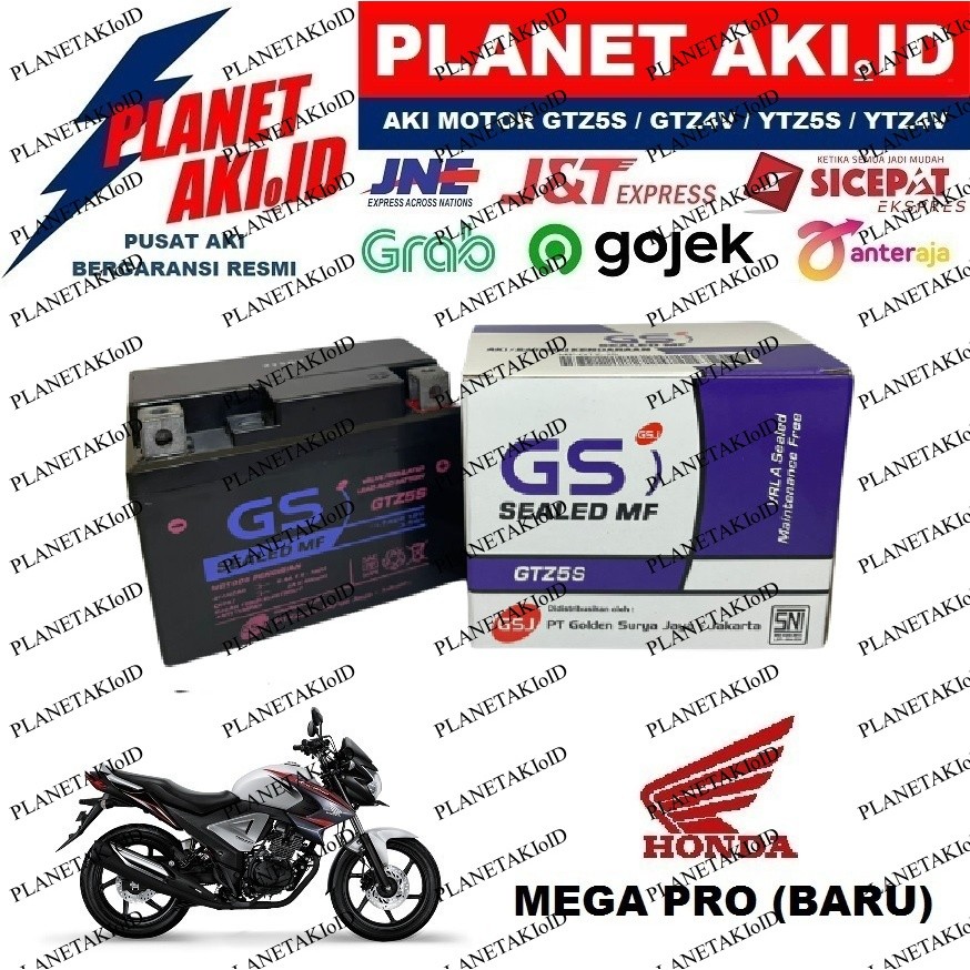 LYNNE.SHOP Aki Motor Honda New Mega Pro Megapro GTZ5S Accu Kering MF