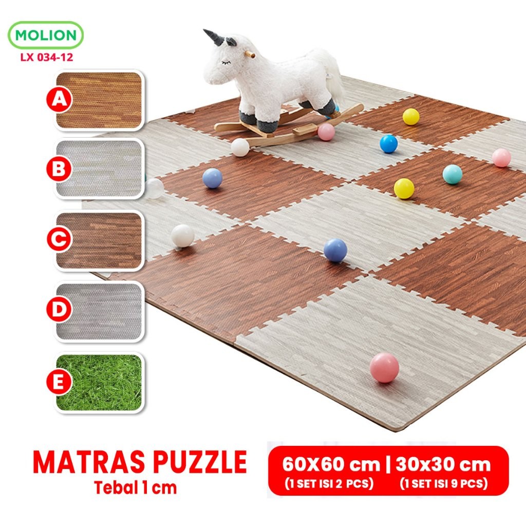 Terlaris   Matras 60x60cm Evamat Puzzle Karpet Puzzle Matras Lantai Evamat Matras Bermain Soft 034-1