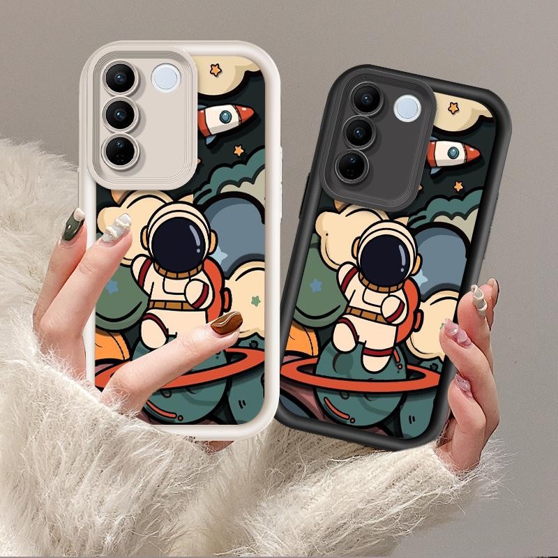 Astronaut Phone Cover For VIVO V50 5G Case VIVOV50 5G Cute Funny Cartoon Shockproof Soft Silicone Ph